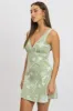 Green Abstract A Line Mini Dress Sleeveless sold by Ally Fashion