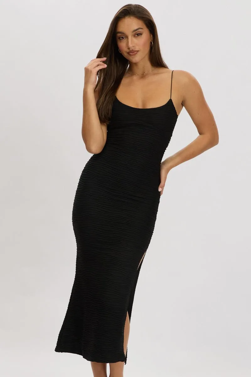 Black Bodycon Dress Sleeveless Midi sold by Ally Fashion product image thumbnail 3