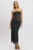 Black Polka Dot Mesh Skirt Elasticated Picot Trim Midaxi sold by Ally Fashion