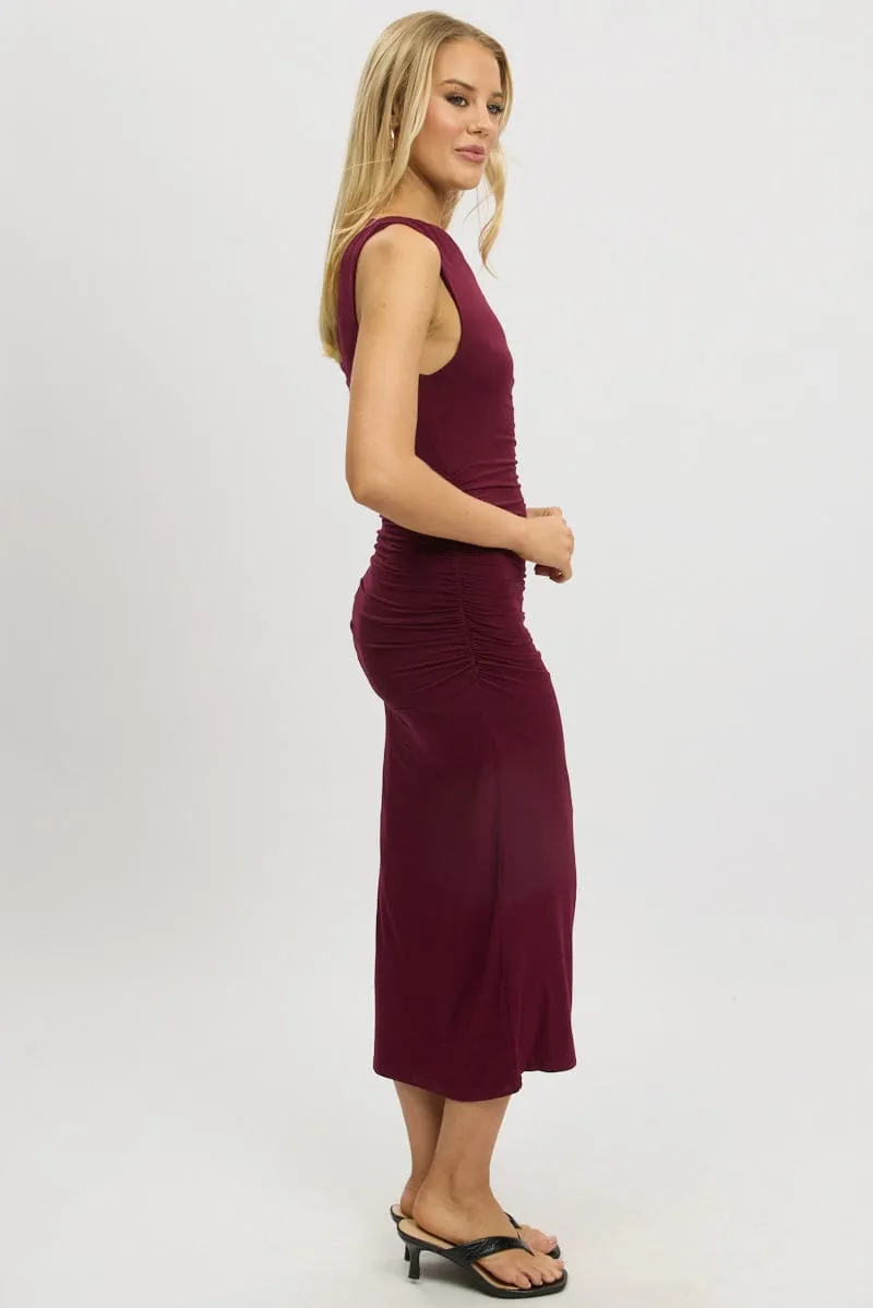 Red Bodycon Dress Twist Off Shoulder sold by Ally Fashion product image thumbnail 4