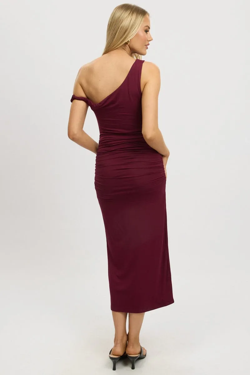 Red Bodycon Dress Twist Off Shoulder sold by Ally Fashion product image thumbnail 5