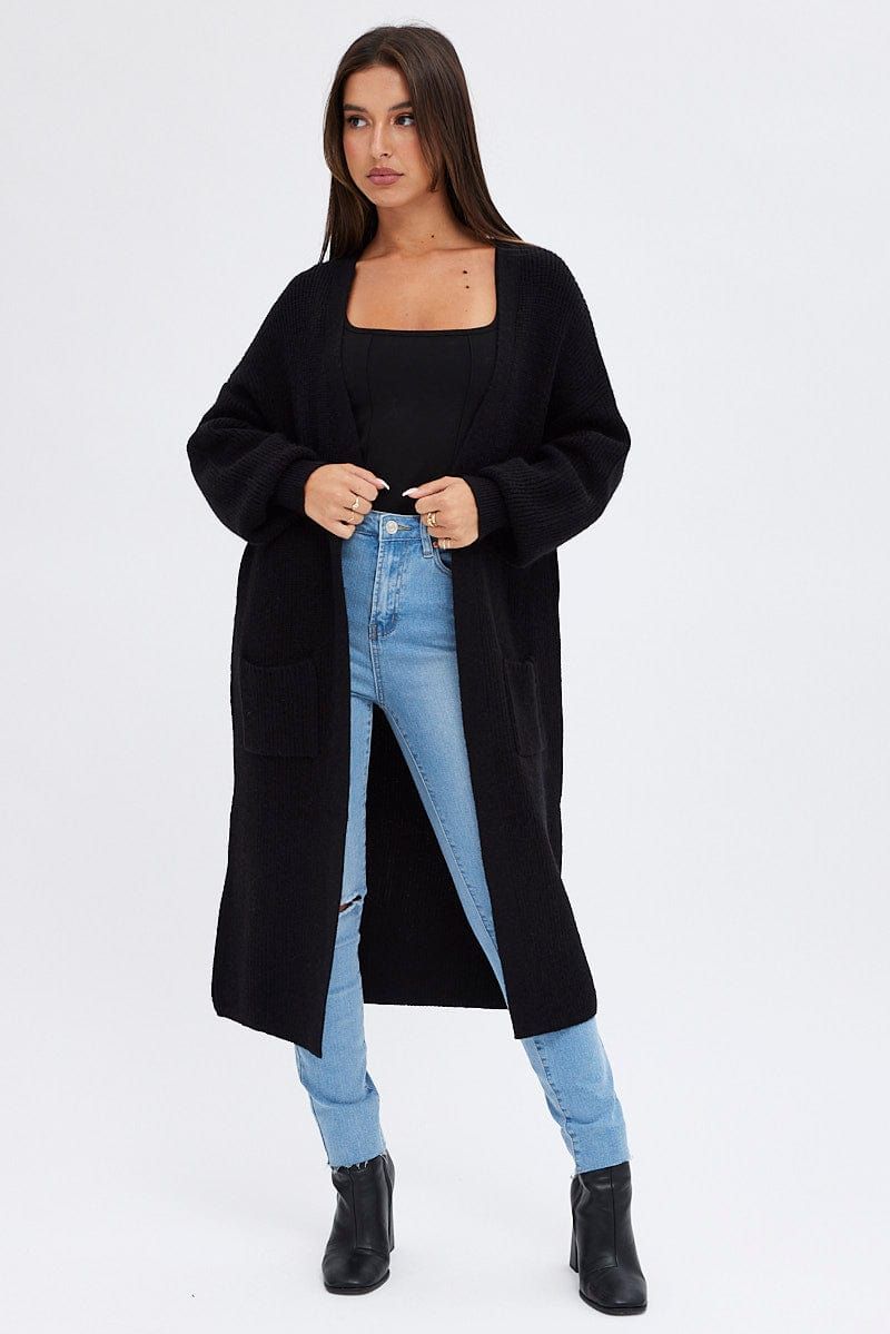 Black Longline Cardigan sold by Ally Fashion product image thumbnail 3