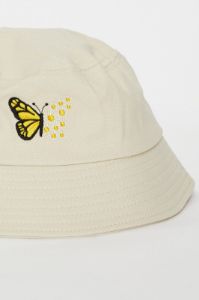 Beige Butterfly & Flower Bucket Hat sold by Ally Fashion