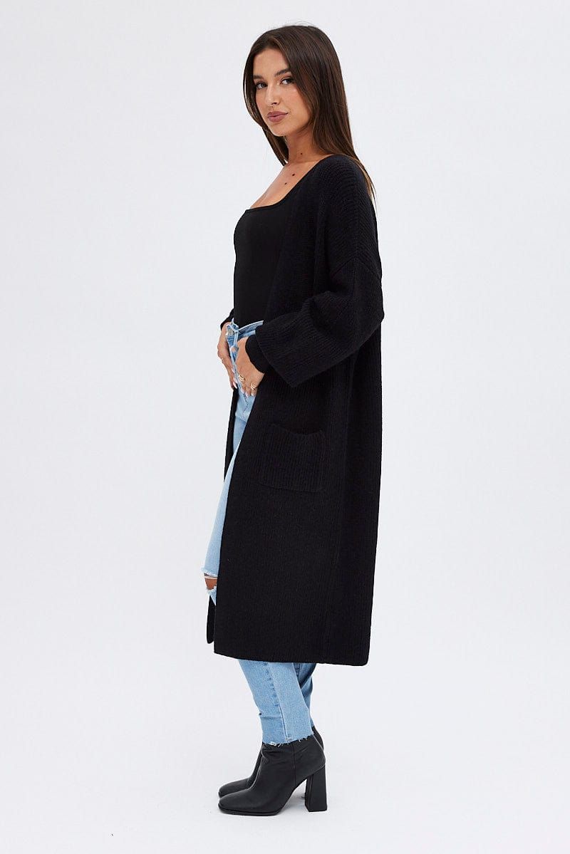 Black Longline Cardigan sold by Ally Fashion product image thumbnail 4