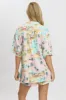 Multi Abstract Relaxed Shirt Short Sleeve Linen Blend sold by Ally Fashion