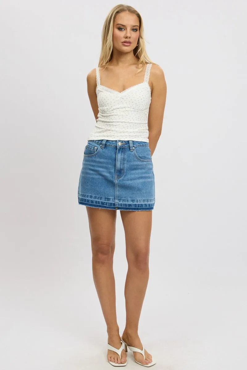 Red Floral Singlet V neck Lace trim sold by Ally Fashion product image thumbnail 2