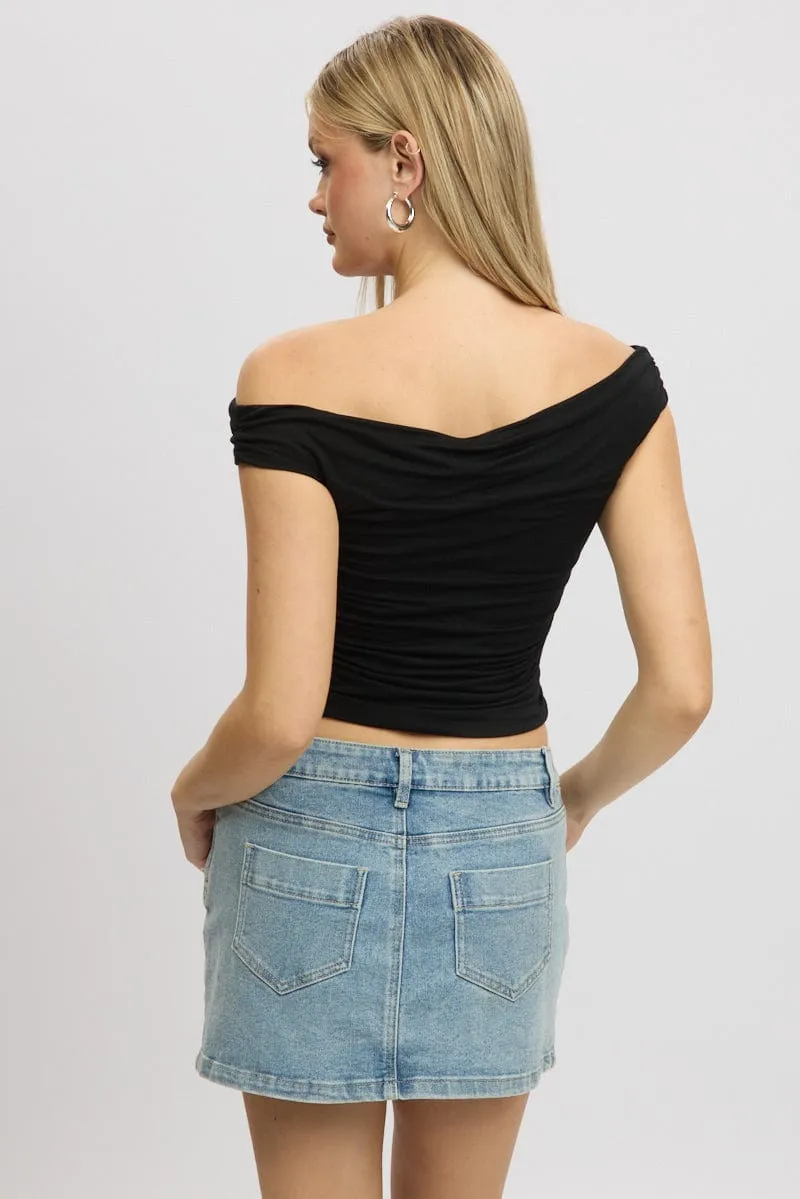 Black Off Shoulder Top sold by Ally Fashion product image thumbnail 5