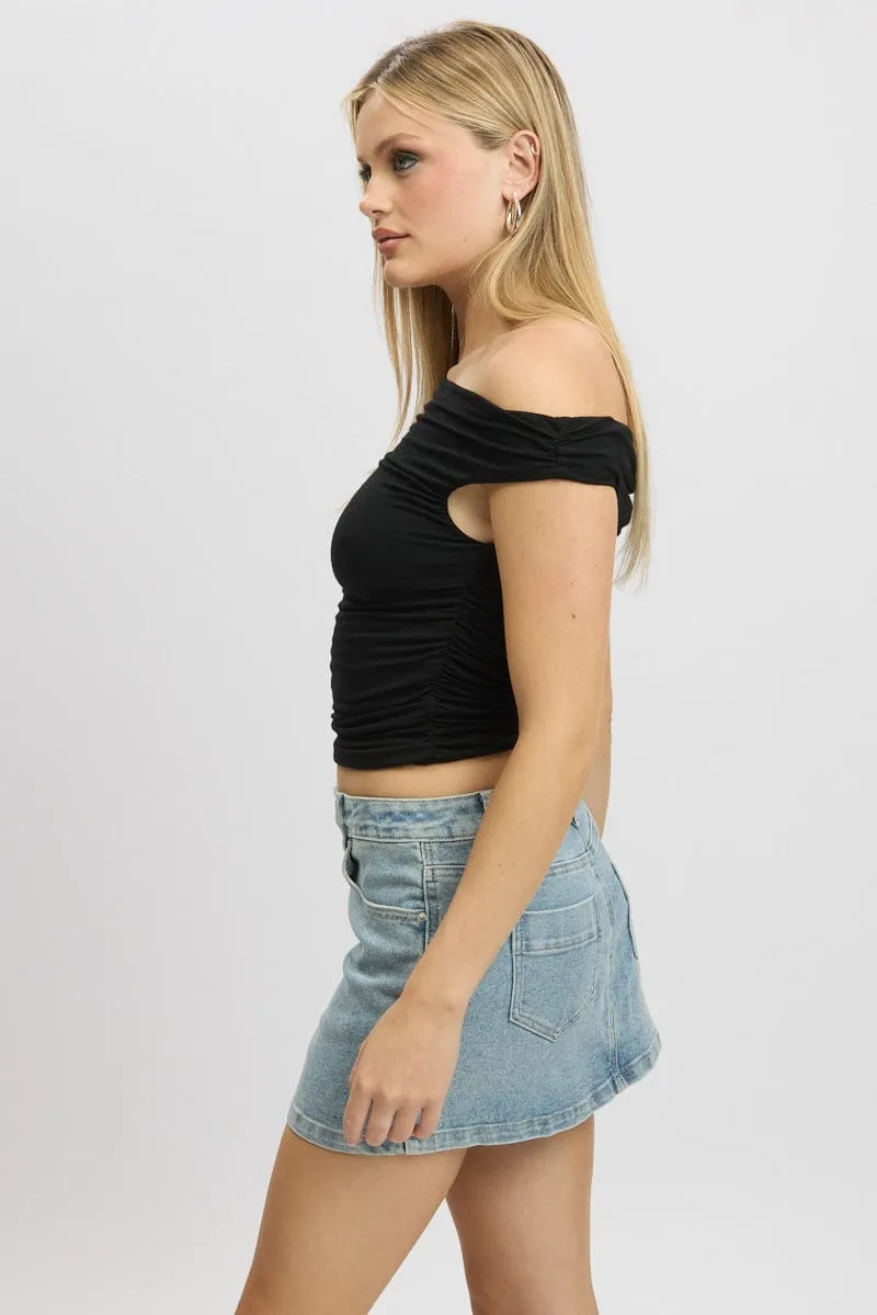Black Off Shoulder Top sold by Ally Fashion product image thumbnail 4