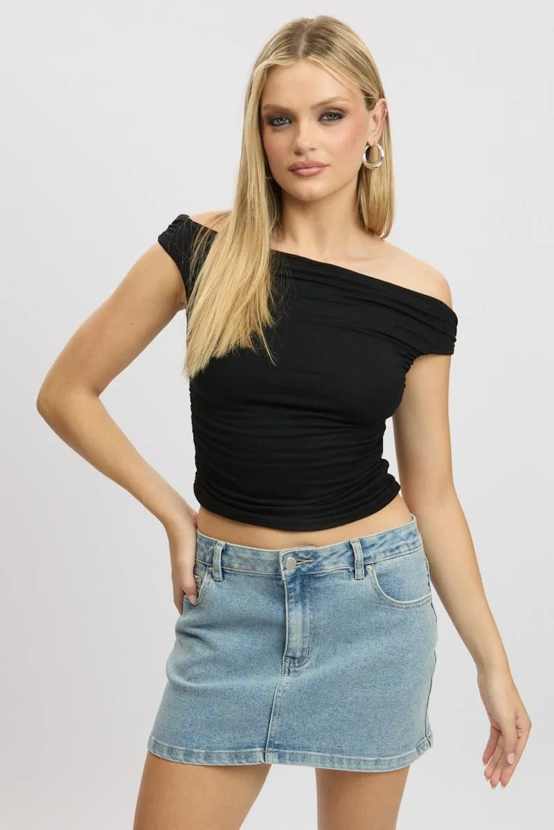 Black Off Shoulder Top sold by Ally Fashion