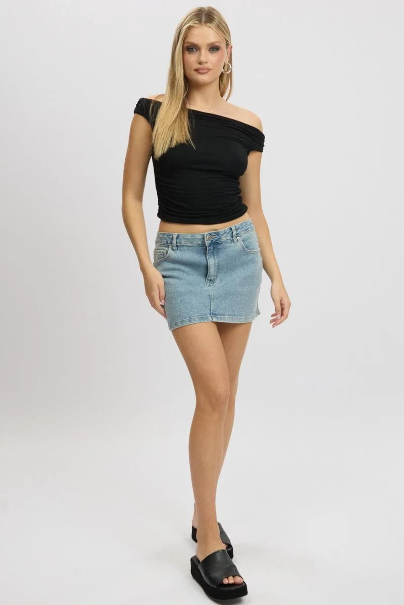 Black Off Shoulder Top sold by Ally Fashion product image thumbnail 2