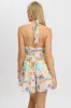 Multi Abstract Playsuit Halter Neck sold by Ally Fashion