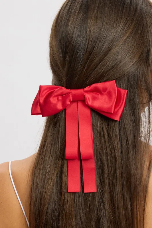 Red Bow Hair Clip sold by Ally Fashion