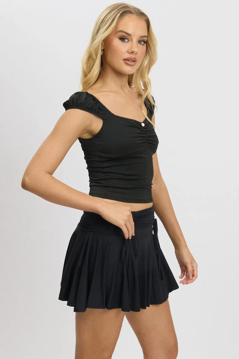 Black Top Short Sleeve sold by Ally Fashion product image thumbnail 4