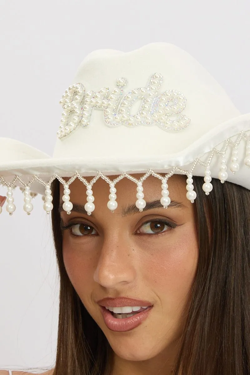 White Bride Hat sold by Ally Fashion product image thumbnail 2