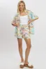 Multi Abstract Relaxed Shorts High Rise sold by Ally Fashion