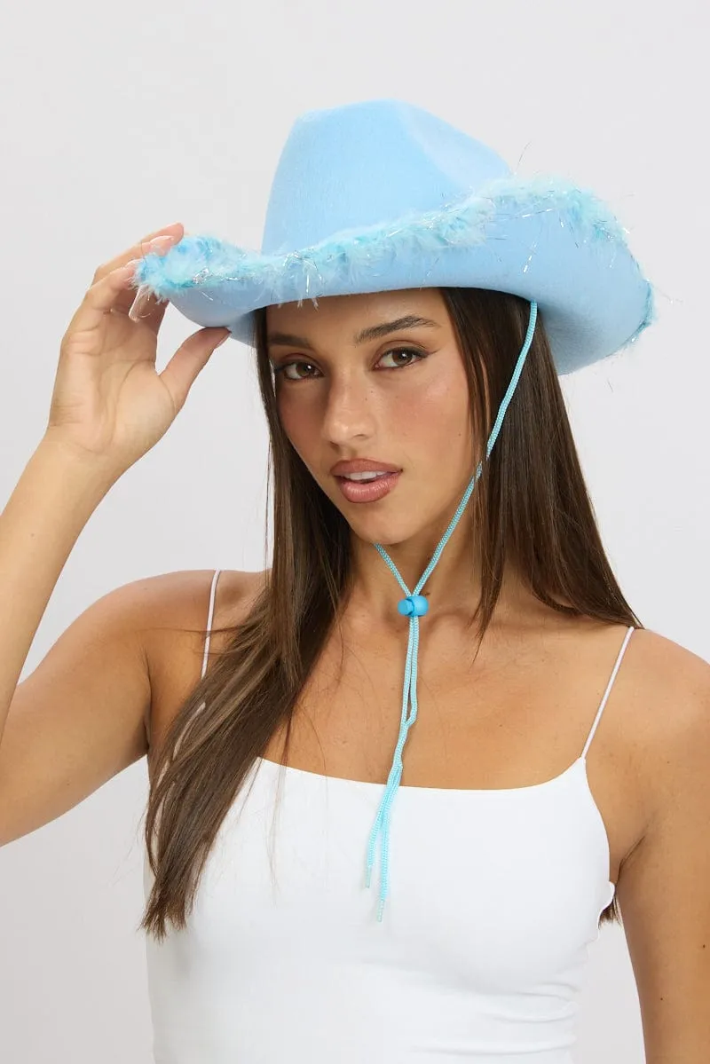 Blue Festival Cowboy Hat sold by Ally Fashion