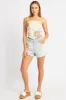 Beige Abstract Scarf Top Boob Tube Shirred Back sold by Ally Fashion