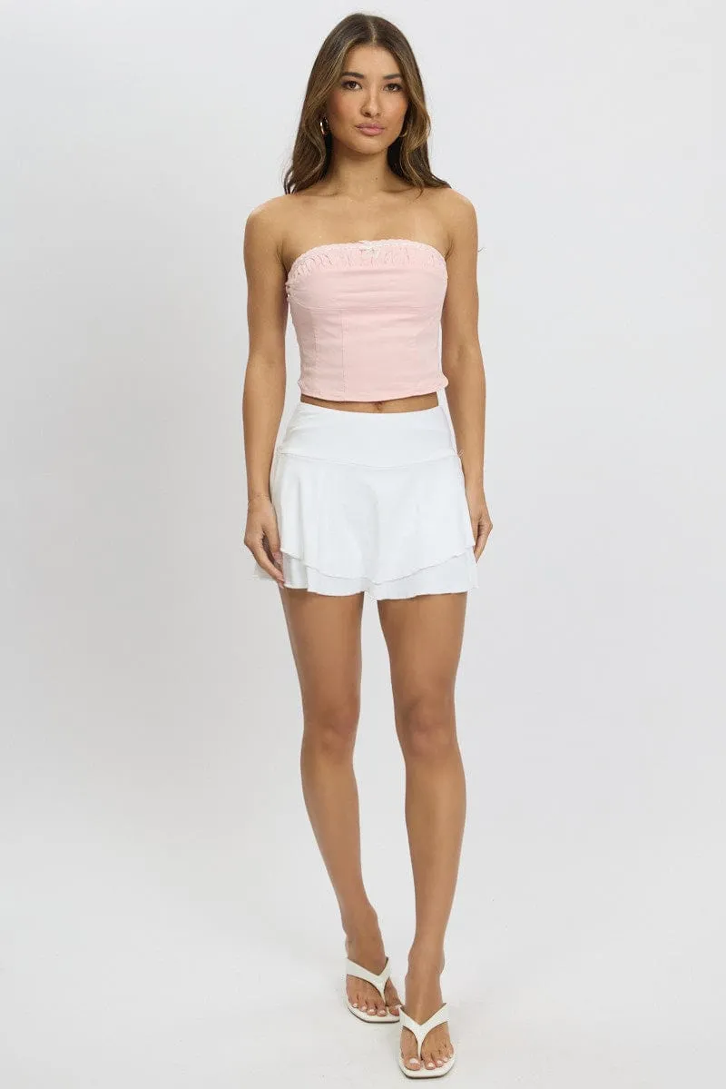Pink Trimmed Tube Top sold by Ally Fashion product image thumbnail 2