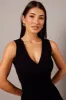 Black Knit Dress Sleeveless Fit and Flare sold by Ally Fashion