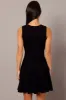 Black Knit Dress Sleeveless Fit and Flare sold by Ally Fashion