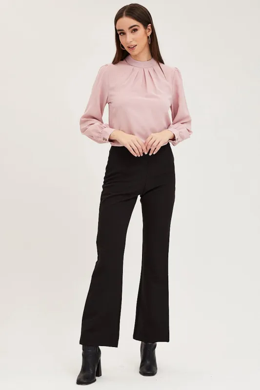 Black Flare Pants Mid Rise sold by Ally Fashion