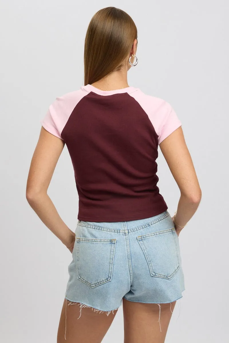 Red Graphic Tee Short Sleeve sold by Ally Fashion product image thumbnail 5