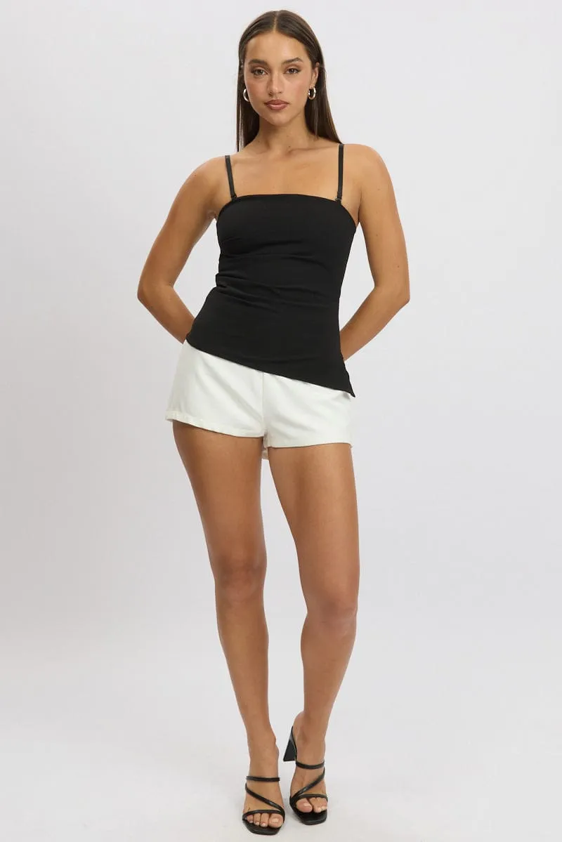 Black Singlet Top Side Ruched sold by Ally Fashion product image thumbnail 2