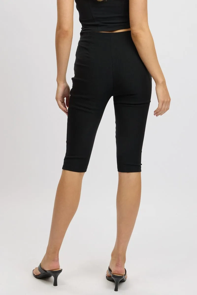 Black Capri Pants High Rise sold by Ally Fashion product image thumbnail 5