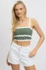 Green Crop Top Sleeveless Shirred Back sold by Ally Fashion
