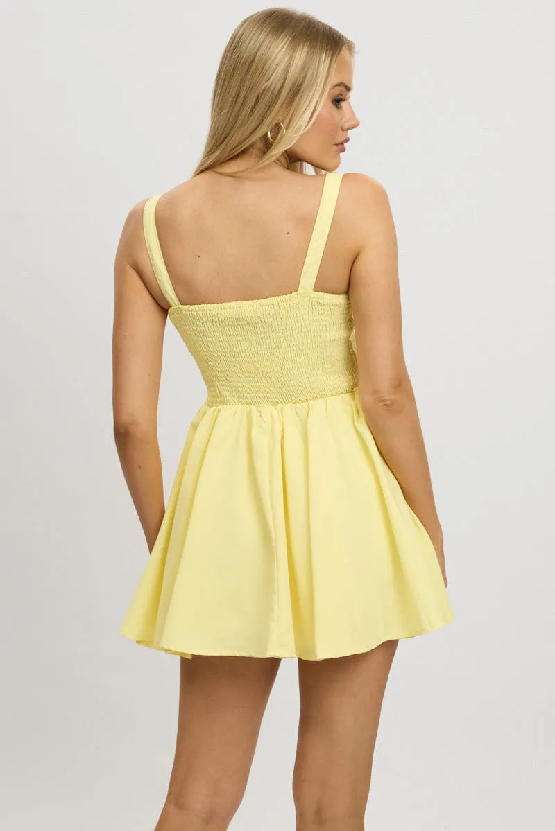 Yellow Fit And Flare Dress Corset Detail Mini sold by Ally Fashion product image thumbnail 5