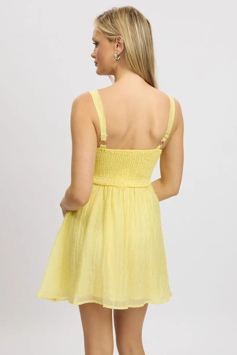 Yellow Fit And Flare Dress Mini sold by Ally Fashion product image thumbnail 5