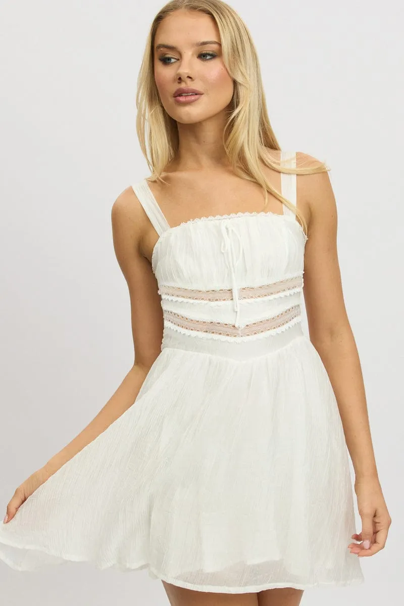 White Fit And Flare Dress Mini sold by Ally Fashion product image thumbnail 2