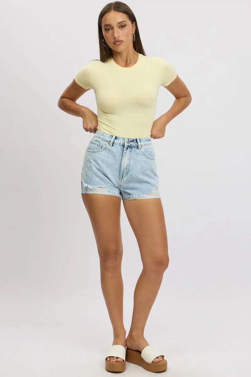 Denim Relaxed Shorts HIgh Rise sold by Ally Fashion product image thumbnail 3