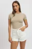 White Relaxed Shorts High Rise sold by Ally Fashion