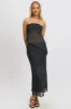 Black Polka Dot Boob Tube Top Asymmetric Hem sold by Ally Fashion
