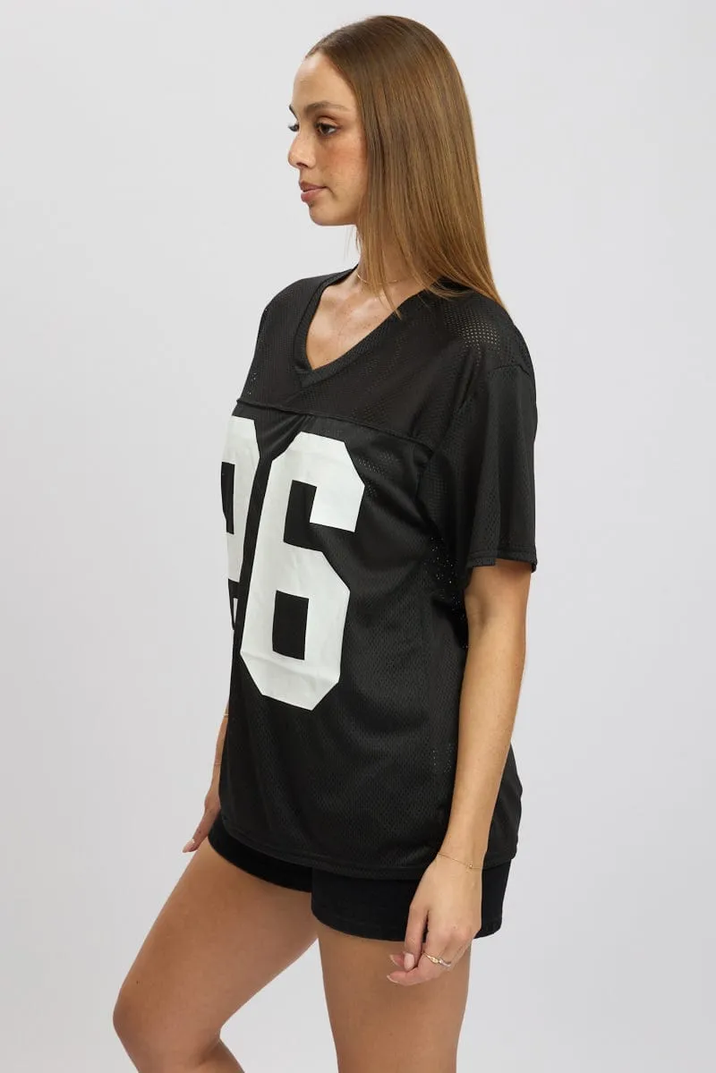 Black Sport Tee Short Sleeve sold by Ally Fashion product image thumbnail 4