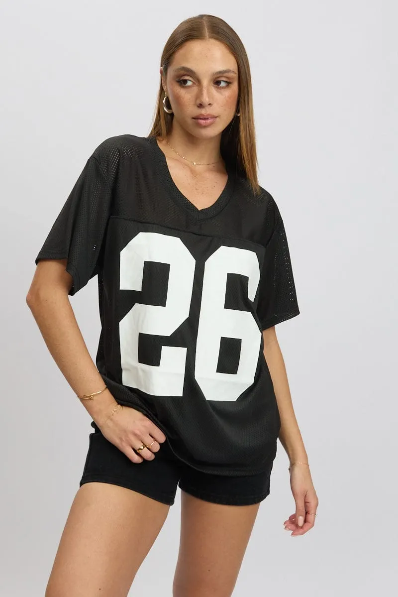 Black Sport Tee Short Sleeve sold by Ally Fashion