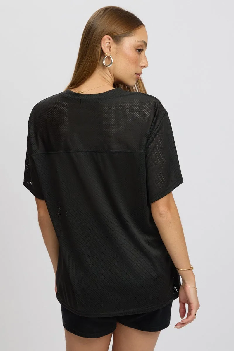 Black Sport Tee Short Sleeve sold by Ally Fashion product image thumbnail 5