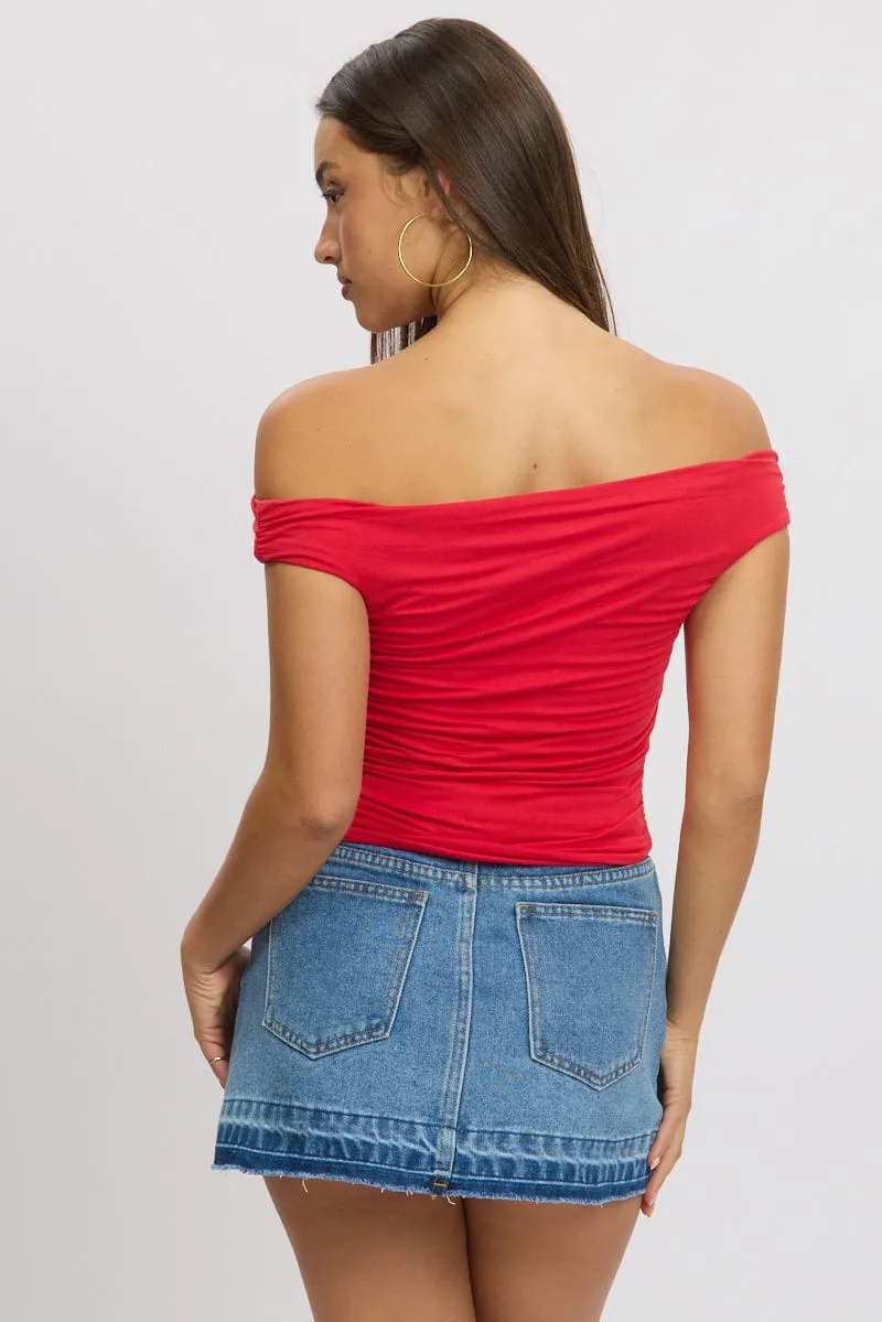 Red Off Shoulder Top sold by Ally Fashion product image thumbnail 5