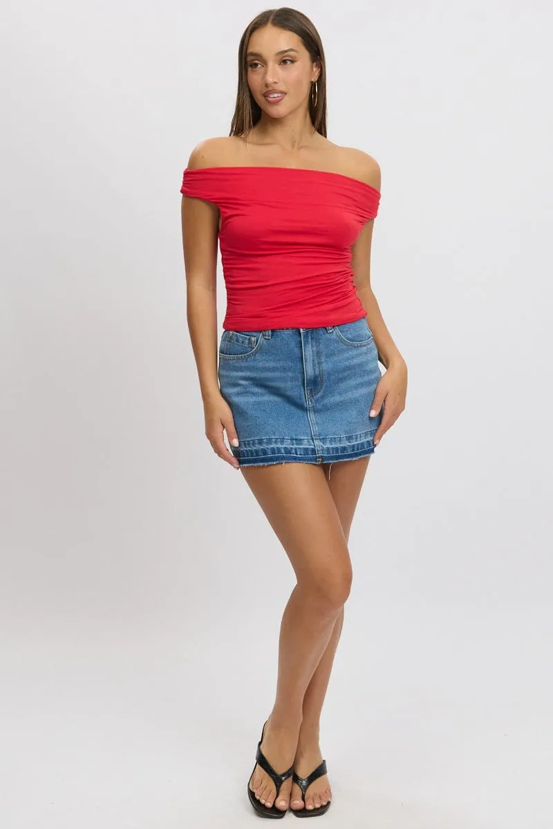 Red Off Shoulder Top sold by Ally Fashion product image thumbnail 2