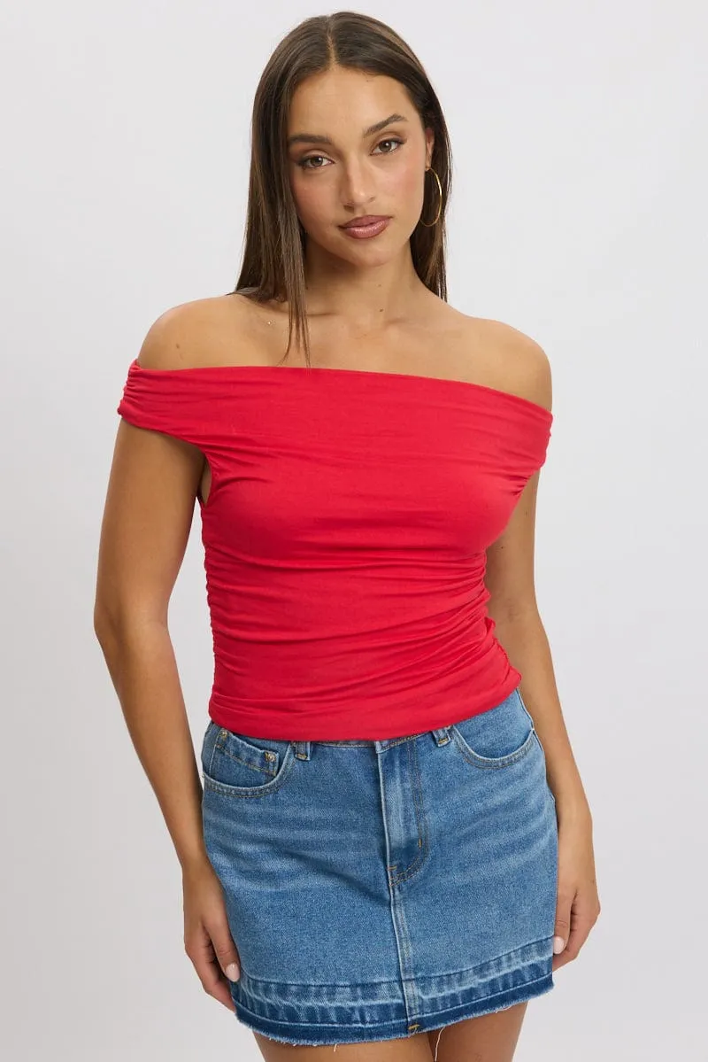 Red Off Shoulder Top sold by Ally Fashion product image thumbnail 3