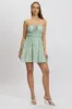 Green Ditsy Fit And Flare Dress Cut Out sold by Ally Fashion