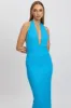 Blue Bodycon Dress Halter Neck Texured sold by Ally Fashion