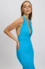 Blue Bodycon Dress Halter Neck Texured sold by Ally Fashion