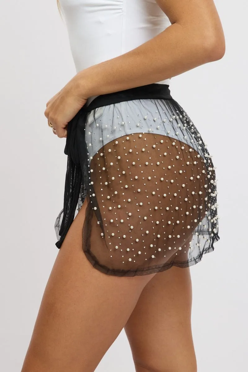 Black Tie Side Beach Festival Skirt sold by Ally Fashion product image thumbnail 2