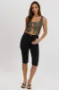 Black Capri Jeans Mid Rise sold by Ally Fashion