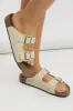 Beige Double Strap Buckle Sandals sold by Ally Fashion