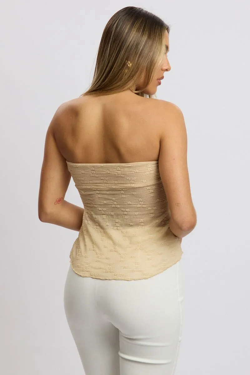 Beige Bandeau Top Lace sold by Ally Fashion product image thumbnail 5