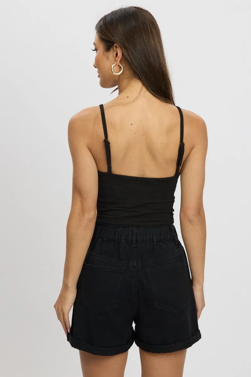 Black Graphic Halter Neck Top sold by Ally Fashion product image thumbnail 5