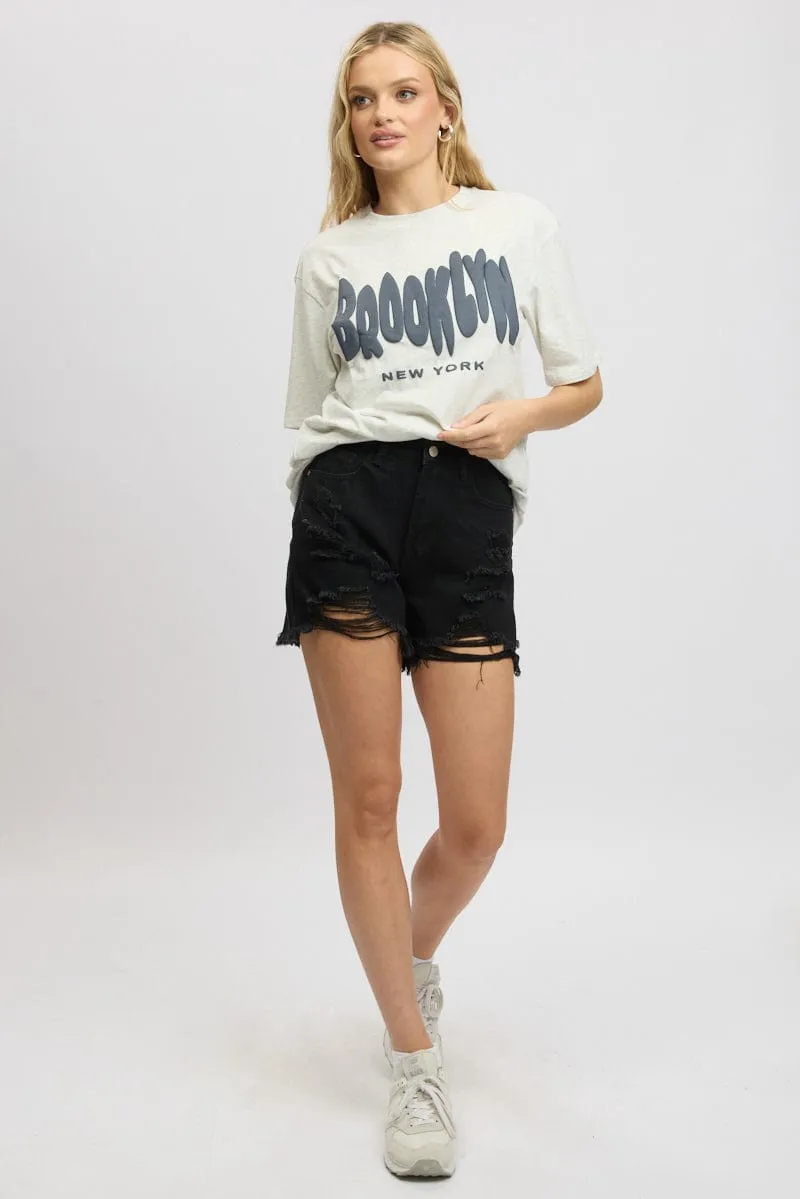 Black Relaxed Shorts High Rise sold by Ally Fashion product image thumbnail 2